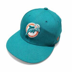 NEW ERA Miami Dolphins NFL Snapback Hat Adjustable Cotton Throwback Logo Aqua
